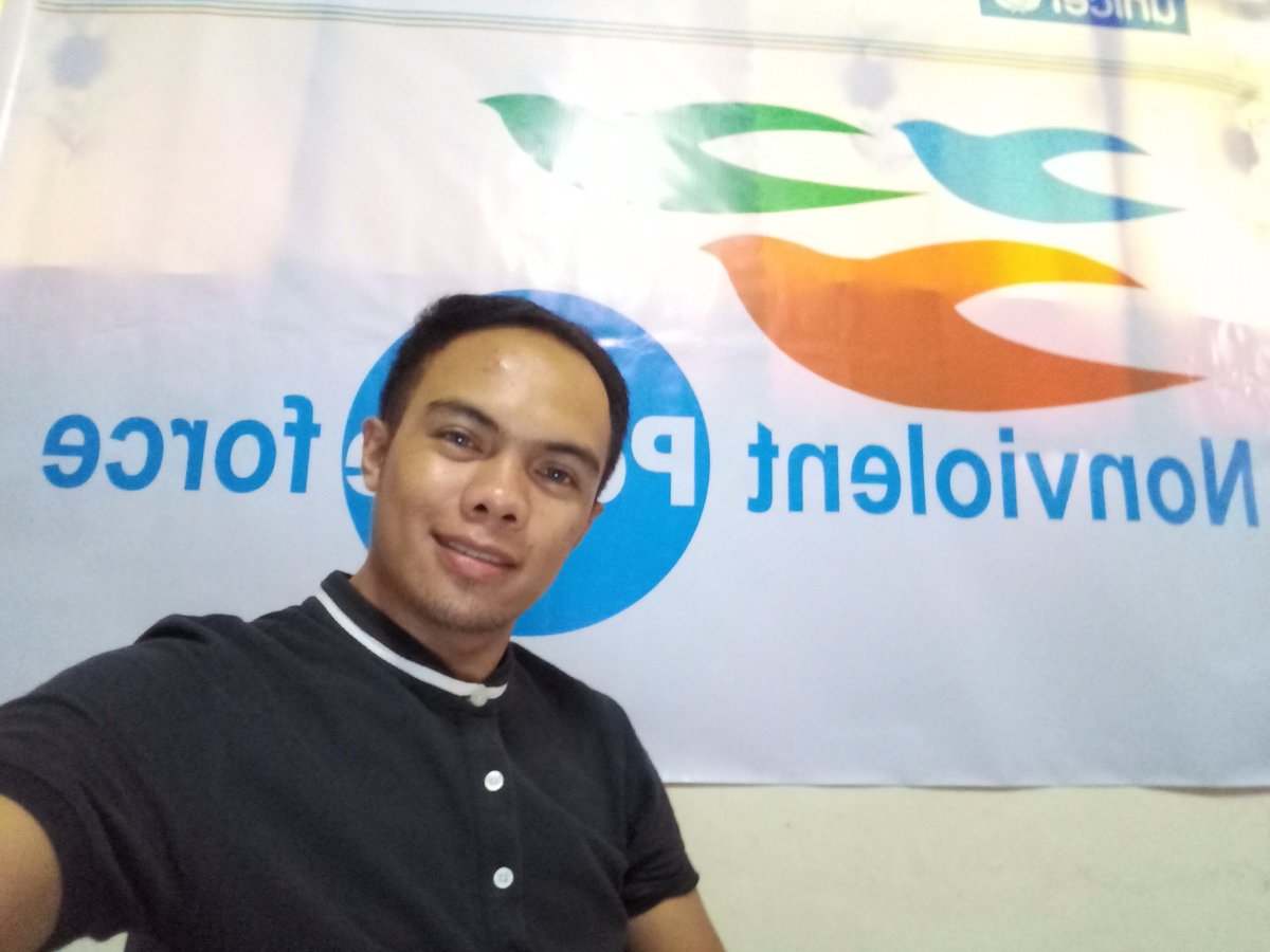 nohmanbutme's tweet photo. First selfie with our organization logo at the back.
#NonviolentPeaceforce #EU #UNICEF #UnarmedCivilianProtector #Peacekeeper #NPPhilippines https://t.co/meVOl6szlM