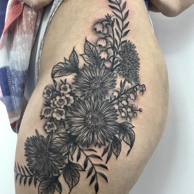 Top 30 Beautiful Aster Flower Tattoo Design Ideas 2023 Updated  Saved  Tattoo