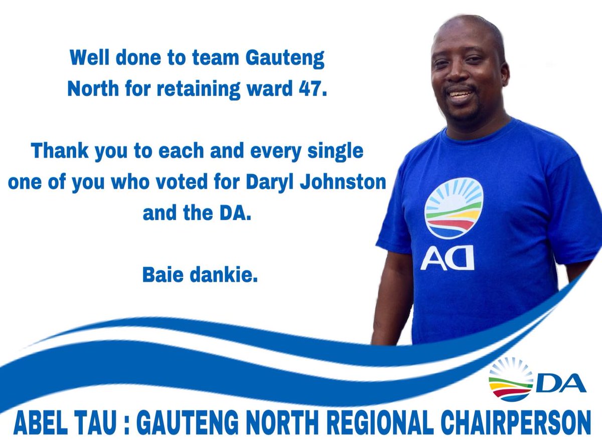 AbelTau1's tweet image. Well done to team Gauteng North for retaining ward 47 with an increased majority. As a regional chairperson, I can only be proud to be leading a formidable team such as this one. #KeepMakingProgress