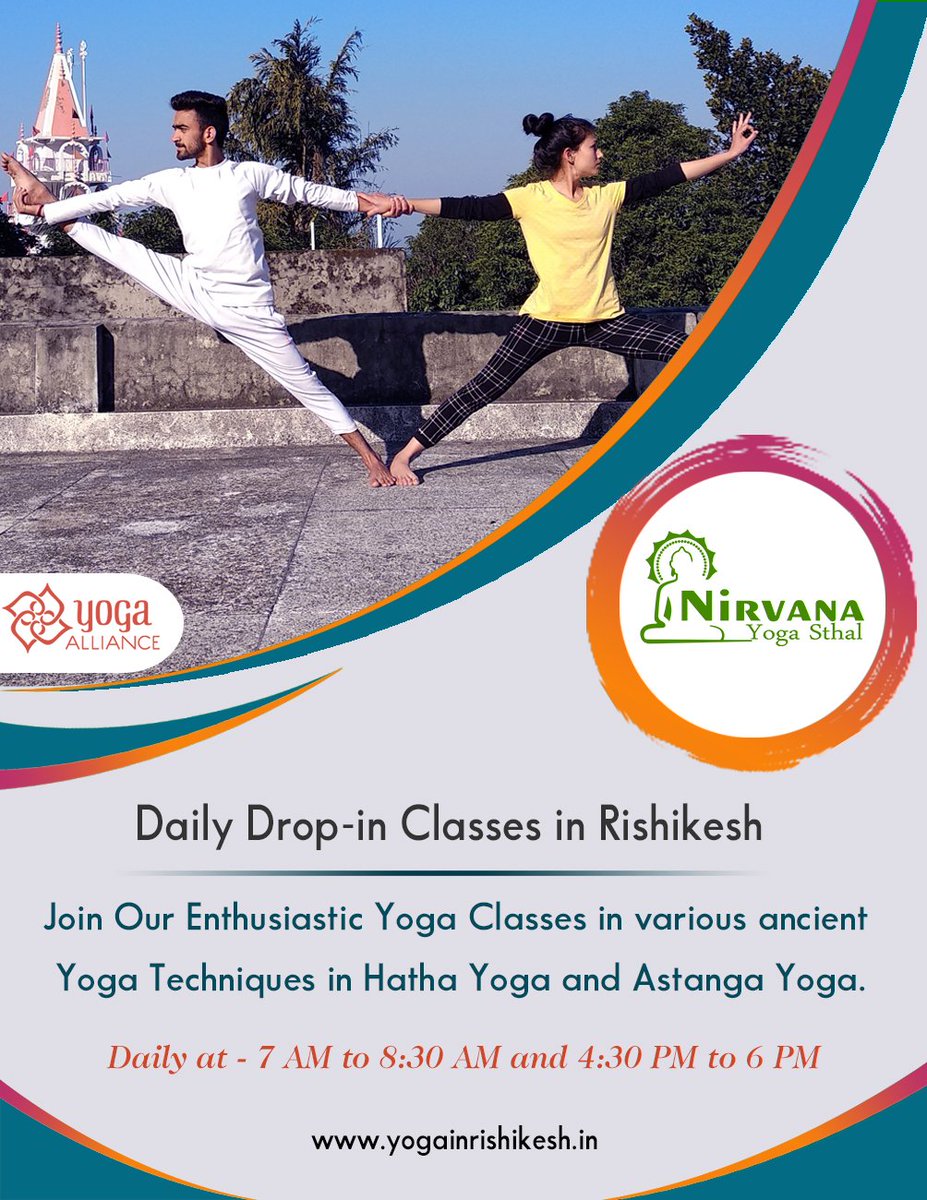 yogattcinindia's tweet photo. No Commitment! No Obligation!
Come with an open heart at #NIRVANA_YOGA_STHAL and experience the divinity of yoga as per your suitable schedule.
https://t.co/FsMcjs0FY9

#drop_in_classes_in_rishikesh https://t.co/pFywIz9gyU
