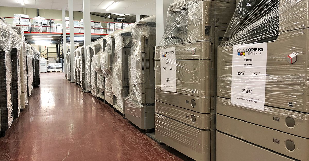 Thousands of tested, working used copiers in stock ready for export. Message us for a quote.