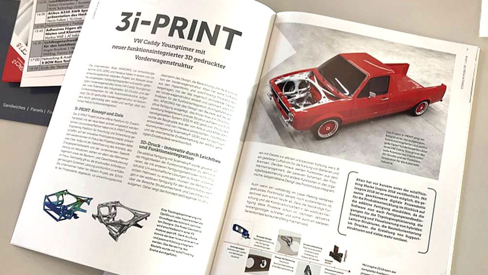 BlueGeckoTweets's tweet photo. Gerade entdeckt: die #3iPRINT Story im ACstyria Partnermagazin - noch druckfrisch, so wie der #Caddy ;-)
Tolles Projekt von @Altair_Germany , #csientwicklungstechnik, @AirbusApworks , @Heraeus ,
@EOSGmbH und #GERG
#AdditiveFertigung #3DDruck https://t.co/NI18sl7TO9