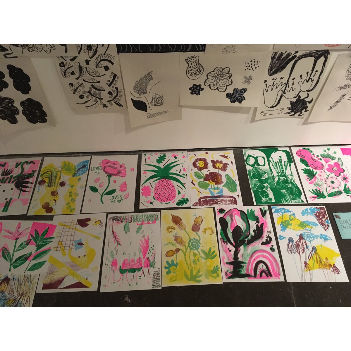 KateTimney's tweet image. Spent yesterday making riso prints with the wonderful @risottostudio &amp;amp; Atelier Bingo 💥😍