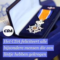 Wij feliciteren iedereen die vandaag een lintje heeft ontvangen!