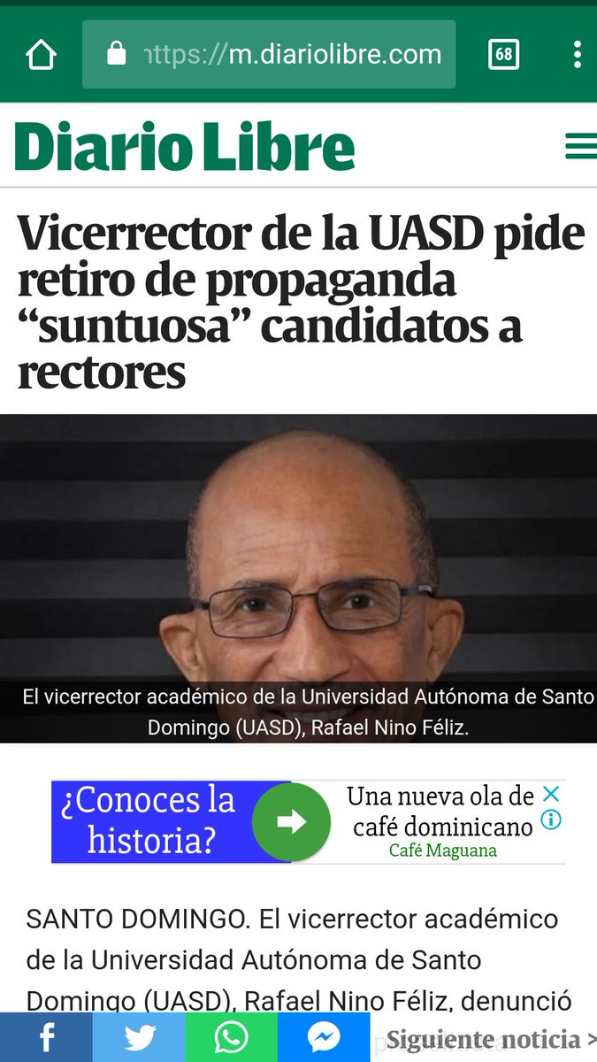 rafaelninofeliz's tweet photo. Reseñas de los principales medios de comunicación, de las declaraciones del próximo rector de la UASD el Maestro Rafael Nino Féliz, sobre su rechazo a las campañas suntuosas en la UASD.
#Ninofeliz #NinoRector #NinoFélizRector #ninoamalauasd #UAsdianos #UASD https://t.co/moFR4hgPmf