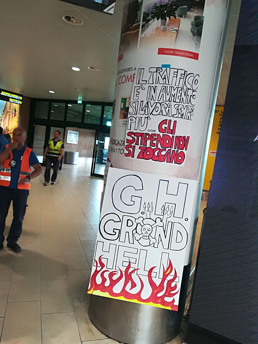 CgilBologna's tweet photo. #Aeroporto #Bologna #Ghservice #sciopero #Filt #Cgil https://t.co/mte1P2Pr2h