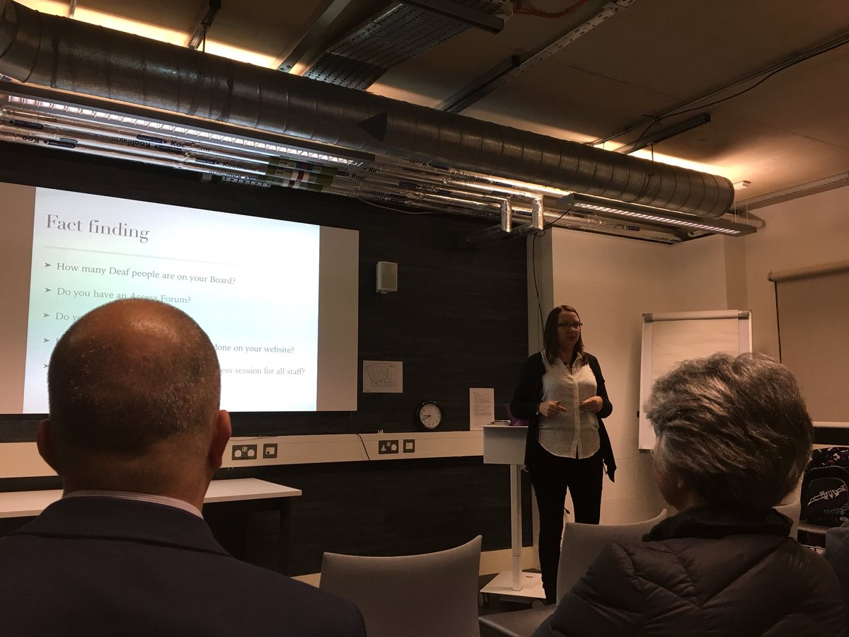 balls2marketing's tweet photo. Lauren was at #QUAD100 yesterday for a talk on bridging the gap between deaf and hearing people from @MsSarahGatford - great advice, info &amp; inspiration. Already checking out #BSL basics tutorials online! @QUAD_corporate https://t.co/En49YjxAyM