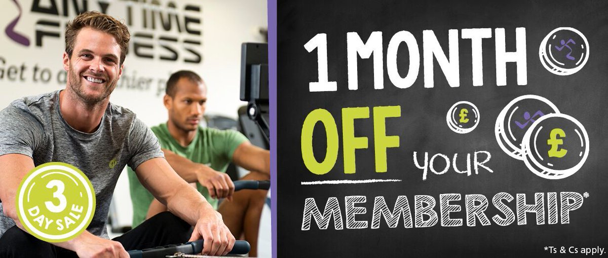 AFBasingstoke's tweet photo. Save money on your membership! Refer a friend to Anytime Fitness between the 28th and
30th April and you’ll get 1 month’s free membership #OneMonthFree #3daysale (Ts&amp;Cs
apply) https://t.co/XioF8QHUFE https://t.co/n2imc24Pni