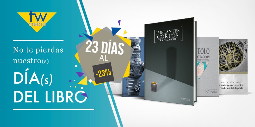 BTIBiotech's tweet photo. La editorial #TeamworkMedia celebra este año el #DíadelLibro con una #oferta especial en todo su catálogo. Desde el 23 de abril y durante 23 días, todos los artículos contarán con un 23% de descuento. https://t.co/q1iTe0h2fu https://t.co/4tIvownjRI