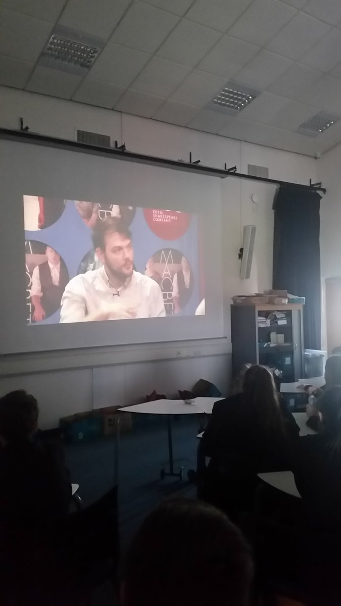 Stg_TL's tweet photo. Watching the #RSCMacbeth #year9 #Stgeorgesenglish questions for the director https://t.co/psFESRkQ1z