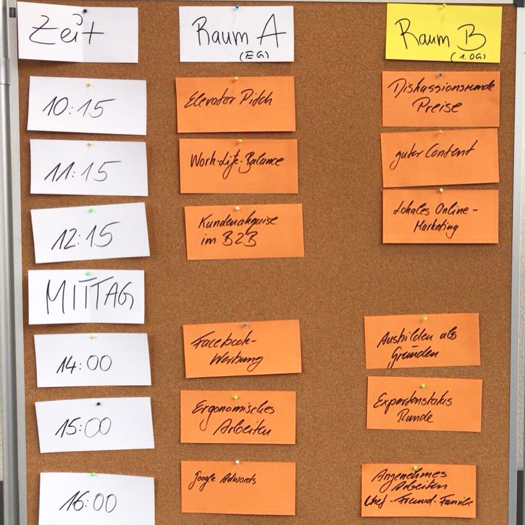 Jetzt bei Lokales Online-Marketing. Alles voll belegt. Danke Nino #gruenderbarcampsa #grunederbarcampmagdeburg