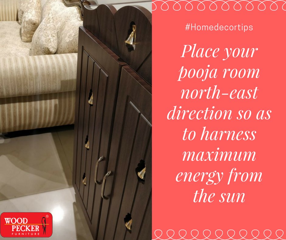 #Homedecortips

The location of your pooja room is crucial in defining its auspicious aura. North-east is an ideal direction followed by east and north. #woodpeckerfurniture

#poojaroom #poojaroomdecor #Chennai #Coimbatore #homedesign #homedecoration #furniture #furnituredesign