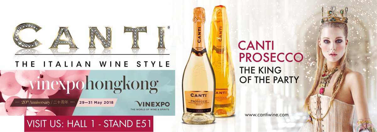 CANTI Wine waiting you to Vinexpo Hong Kong fair from May 27th to 31st into Hall 1 booth EF51
