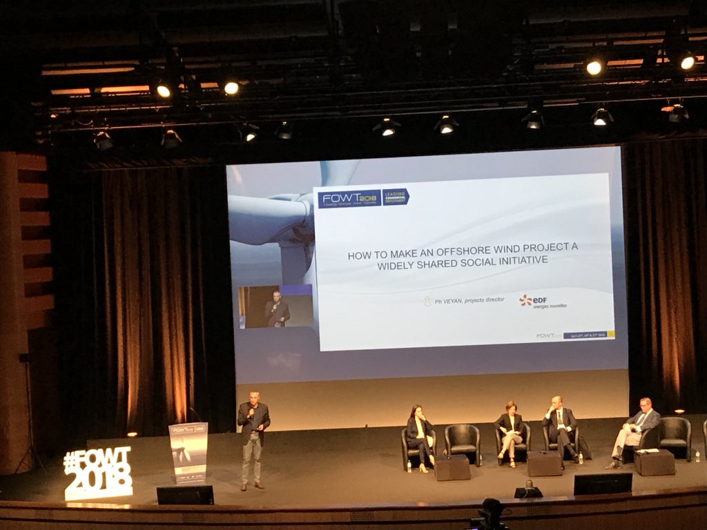 Gui_Seguin's tweet photo. Intervention de Philippe Veyan, Directeur du Projet #ProvenceGrandLarge dans la conférence sur l’acceptabilité des projets éoliens #offshore à @Fowt2018 ! #EMR #ProvenceGrandLarge #FOWT2018 https://t.co/QlkhOT72sa