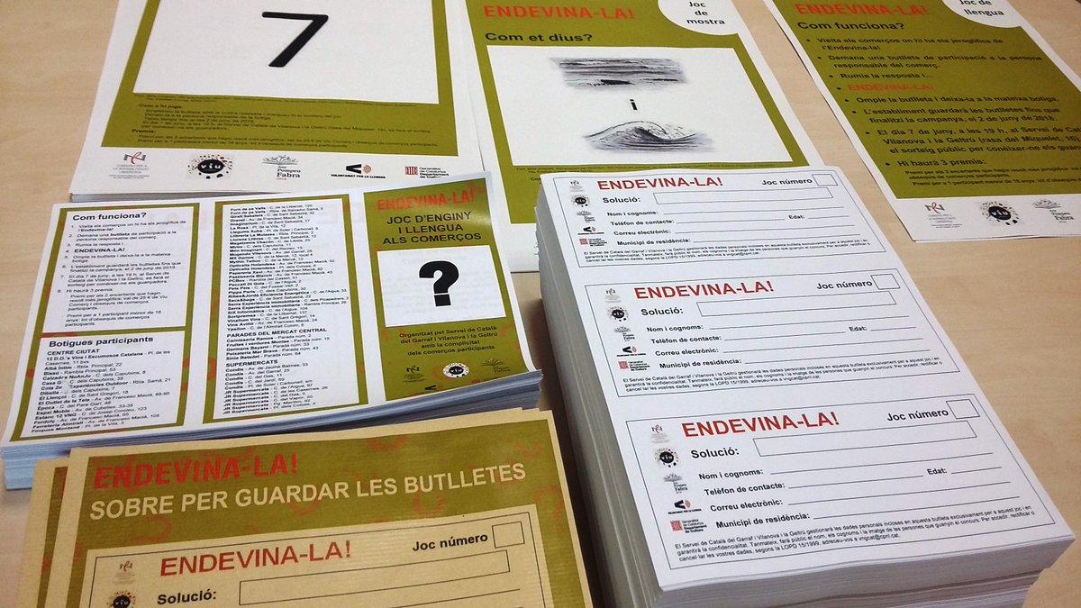 A punt de començar la 3a edició del concurs de jeroglífics 'Endevina-la!' al <a href="/cpnlpenedesgrf/">CNL de l'Alt Penedès i el Garraf</a> #Vilafranca #StSadurní #VNG #Cubelles
cpnl.cat/xarxa/cnlaltpe…