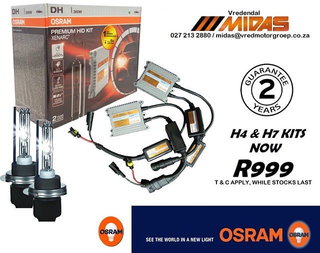 George Bernard Deduct Saving Vredendal Midas on Twitter: "New Osram HID H4 & H7 kits now available!! Hurry, before uyou miss out on this awesome deal!! only R999!!!!!!! #dh7 #h4 #h7 #osram #xenarc #hidkit #2yearguantee #extralifetime # George Bernard Deduct Saving Vredendal Midas on Twitter: "New Osram HID H4 & H7 kits now available!! Hurry, before uyou miss out on this awesome deal!! only R999!!!!!!! #dh7 #h4 #h7 #osram #xenarc #hidkit #2yearguantee #extralifetime #