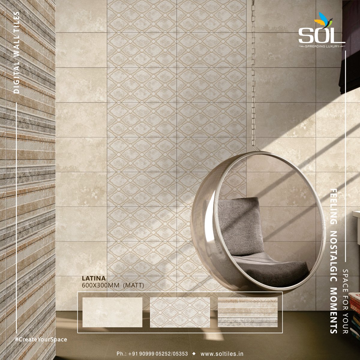 SolTileOfficial's tweet image. #CreateYourSpace for feeling #nostalgic Moments.
Latina : 600x300mm (Matt) : Wall Tiles
#SolTiles #WallTiles #Interior #Vintage #ThrowbackThursday #Luxury #Brand #Stone