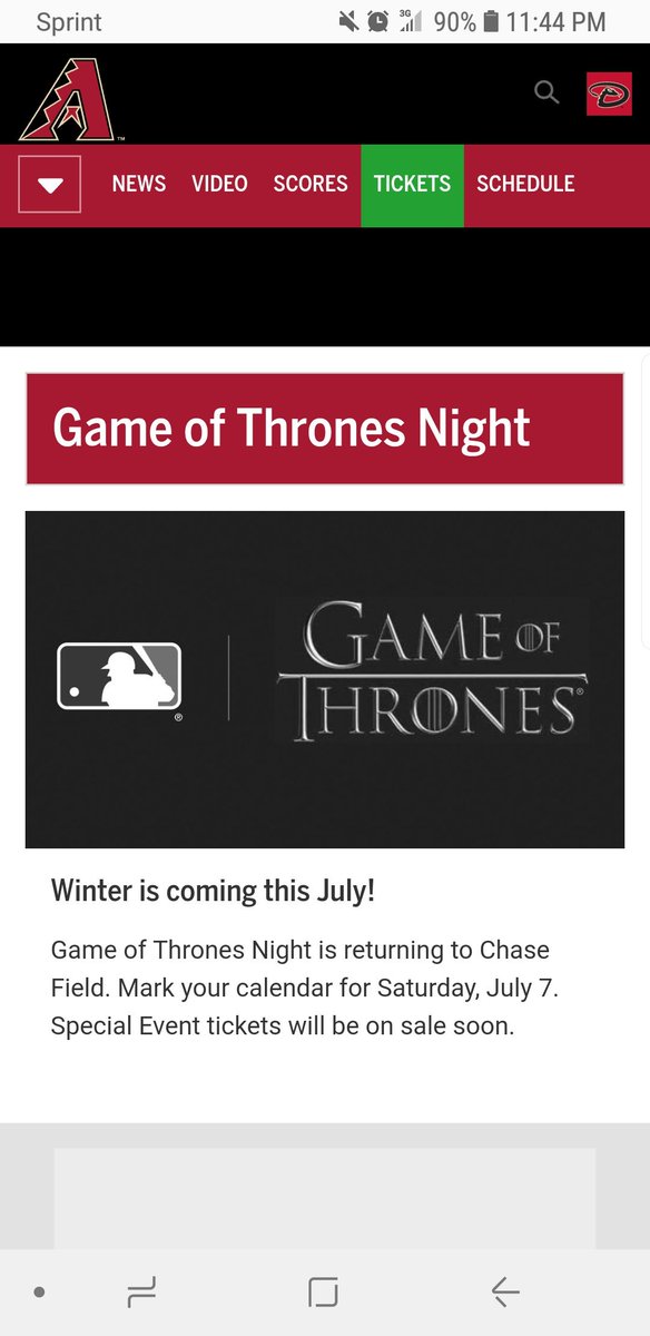BobblesOne's tweet photo. Man @Dbacks, I check this page like a fat boy loves cake! Please release the #MLBGoT giveaway!!! https://t.co/vBZubwE9qy
