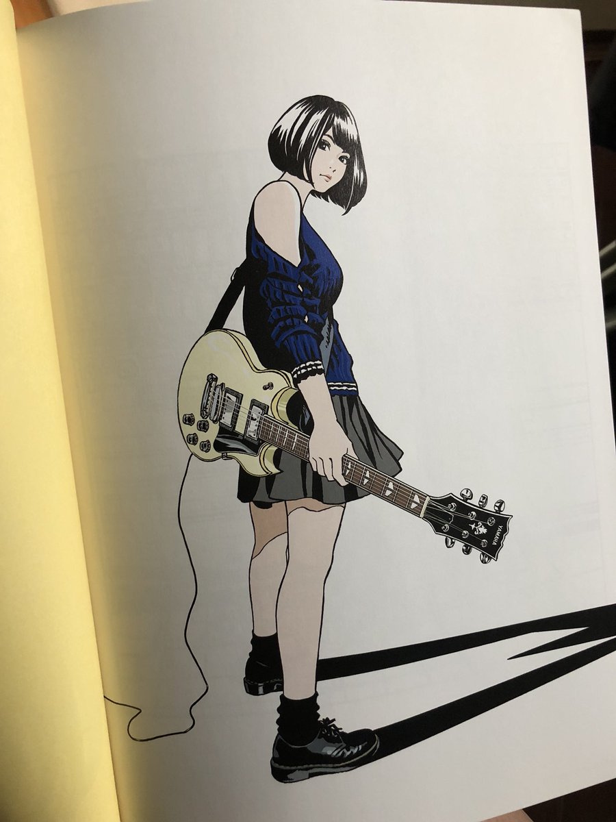 オガワ Sur Twitter 江口寿史センセの画集 初回版が届いたんだけど 最高以外の言葉が出なくて言語障害 高校の頃弾いてた白いsgが イラストになってて額に入れたい