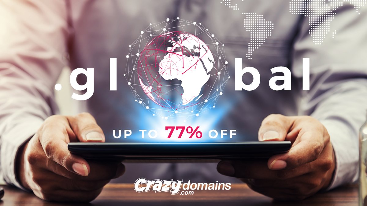 crazydomainsph's tweet photo. With @dotglobal, go beyond borders. Reach the other side of the world. Get up to 77% off on your .GLOBAL domain purchase. Get yours now.

Click here: https://t.co/OADPbbDr51 https://t.co/qe53nkZvWV
