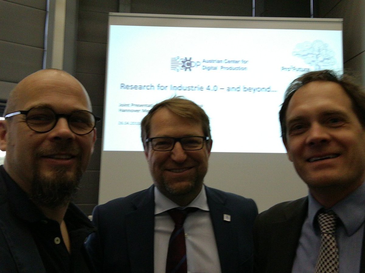 gweichhart's tweet photo. presenting new research centers  #Pro2Future and #CDP at the convention center / room 17 #HannoverMesse2018 #HM18 https://t.co/liyt7Db64h