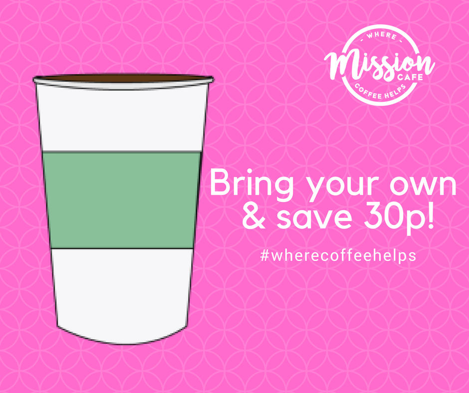 Just a little reminder that you can save 30p off any hot takeaway drink when you bring your own reusable cup with you! #wherecoffeehelps