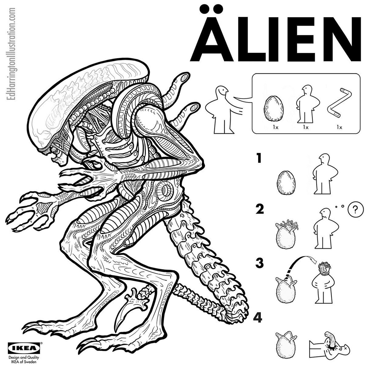 MarshallJulius's tweet photo. In space, no one can hear you awkwardly construct flat-pack furniture. #AlienDay2018 https://t.co/izz6Zpl63Z