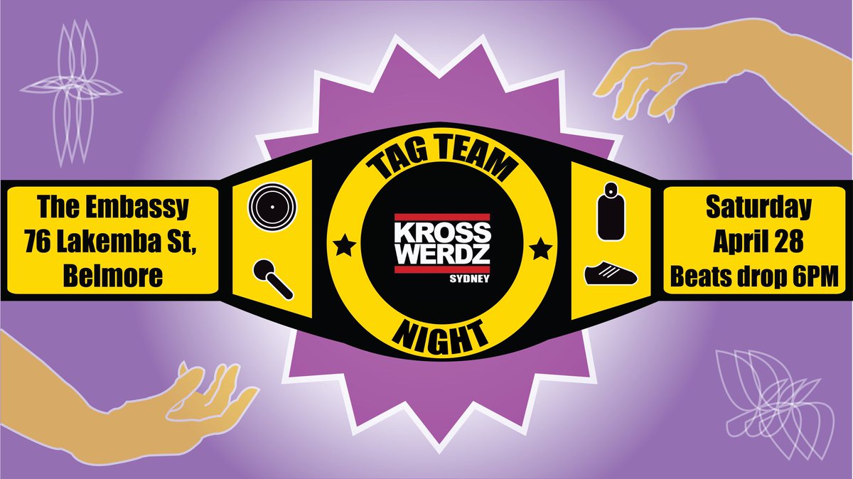 Krosswerdz Sydney this weekend.
Be there or get body slammed by regret.