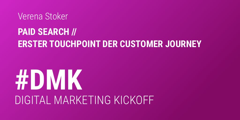 mediamanDE's tweet photo. Frauen-Power im Marketing – "Paid Search – erster Touchpoint der Customer Journey" von Verena Stoker von @finch_ppc beim #DMK18 #digital #marketing #kickoff https://t.co/Q1NHf8Rqfi