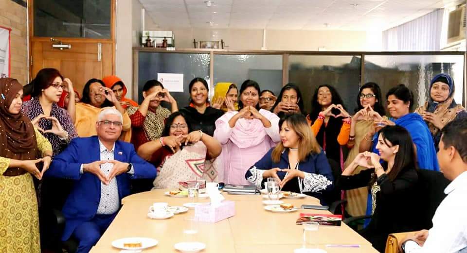 WeCare4Humanity's tweet photo. The #AcidSurvivors also care.. #WeCaresign #ASF #Bangladesh #TravelingPrincess #WCH #PrincessMaria https://t.co/08dIFdz0K5