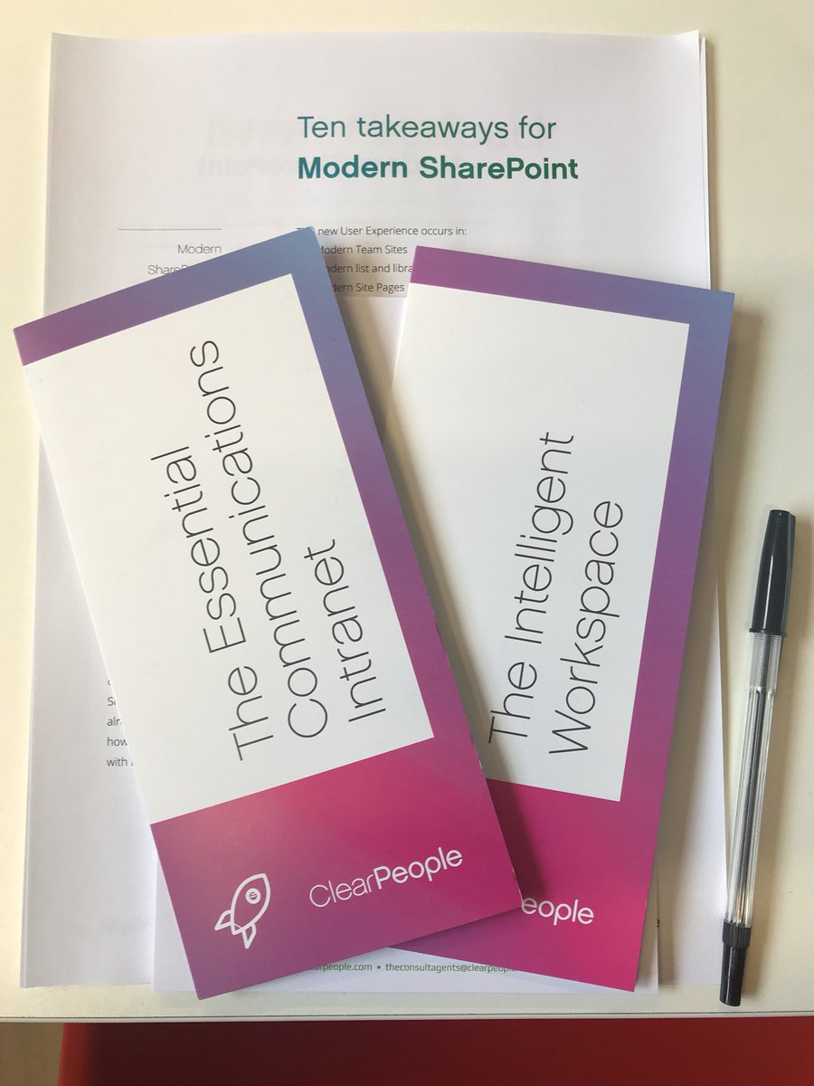 ClearPeople's tweet image. All set for our #ModernSharePoint seminar this morning #ClearSessions