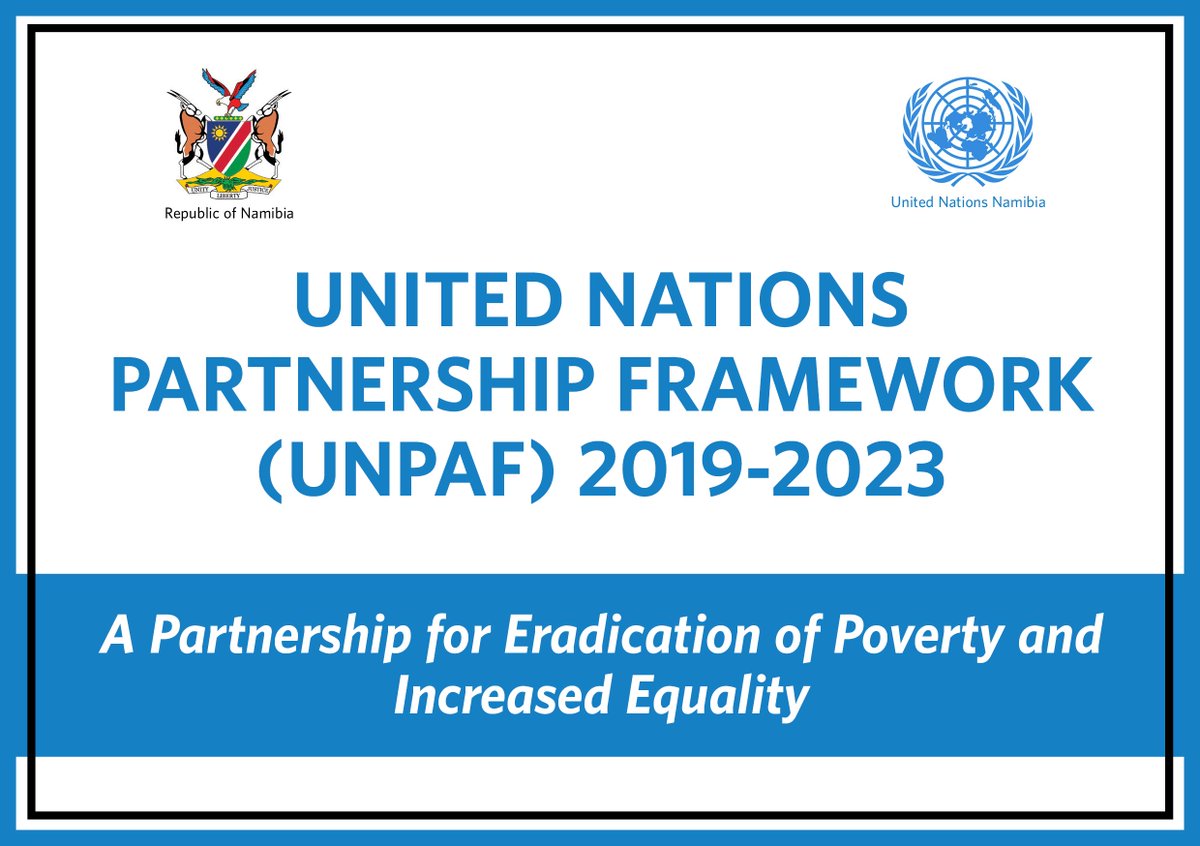 UNNamibia's tweet photo. Tomorrow, the UN & @NPC_Namibia will launch a #partnership framework which will outline the UN's support to Government for 2019-2023. This framework is fully aligned to national & international development agendas, including #NDP5 & the @GlobalGoalsUN. https://t.co/2VQB1YdTxn