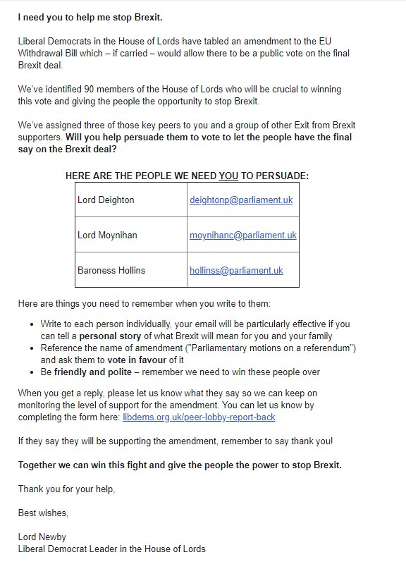 OpenBritOxford's tweet photo. Can as many of us as possible take action? An important letter to two Lords and one Baroness. See attached from LibDem Lord Dick Newby. https://t.co/rnyNMmKVgp