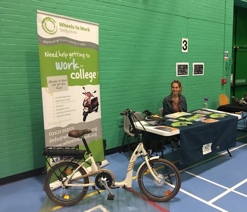 W2WDerbys's tweet photo. Busy day at #SwadJobsFair at Green Bank Leisure Centre today. They’ve got the #jobs and we’ve got the #transport. #mopedloans #derbyshire #transportsolutions #w2w 

➡️Details: https://t.co/MWpNqwXvpX https://t.co/yinTKvb4J3