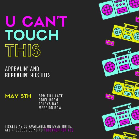 GoddessClubDub's tweet photo. @HunRealIssues pretty pls rt: Our partners in crime, #Feckproductions have organised a 90s hits extravaganza in @FoleysDublin to raise funds for @Together4yes. Spice up your life and come relive Italia 90, Y2K fear and everything in between! https://t.co/mFPJ9ZXrQl https://t.co/ErFD9TFDNZ