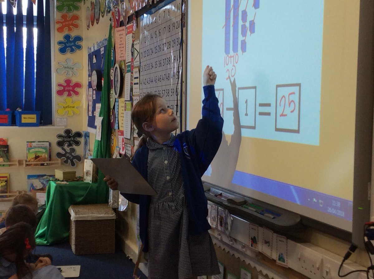 StMarysSchoolRC's tweet photo. Year 2 Explaining our strategies in Maths today. Well done Daisy! #maths #superteaching https://t.co/K9odBuj10M