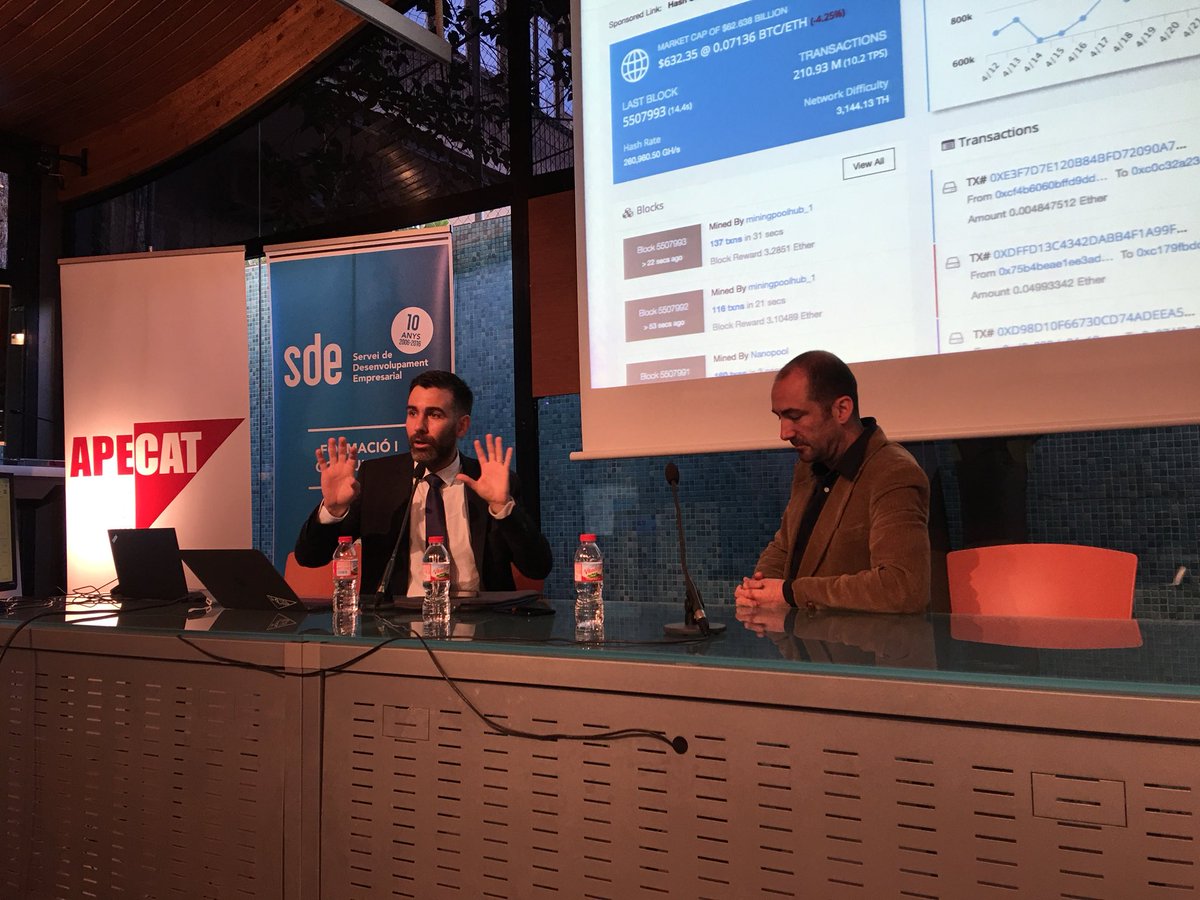 APECATBcn's tweet photo. Descobrim els #smartcontracts amb Roger Olivet i Jordi Puy als esmorzars #LabelLab https://t.co/cWhJlU8XlK
