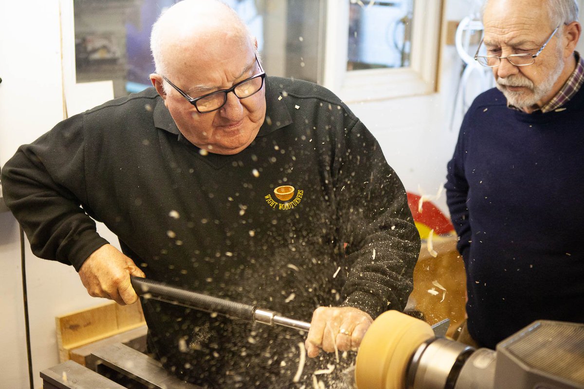 ToolPost's tweet image. A Wight old day had by all at The ToolPost with the Wight Woodturners, exploring the veritable world of hollowing tools and techniques... If your club is interested in something similar, please do get in touch.