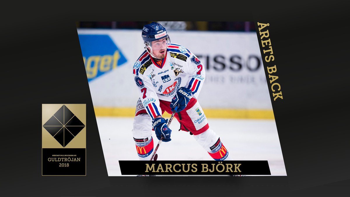 iko_officiell's tweet photo. Marcus Björk utsedd till Årets back i hela HockeyAllsvenskan. Stort grattis, @BjrkMarcus! https://t.co/UY7fN4cOvQ https://t.co/CC8plUnjE9