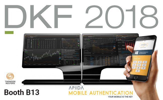 APIIDA_AG's tweet photo. @APIIDA_AG will present its mobile 2FA solution APIIDA Mobile Authentication during #DKF2018 (D-A-CH Congress for Financial Information) in Munich, Germany on May 3, showcasing financial information systems from @ThomsonReuters. https://t.co/1PeSc5uz55 https://t.co/eVmtqVZr9j