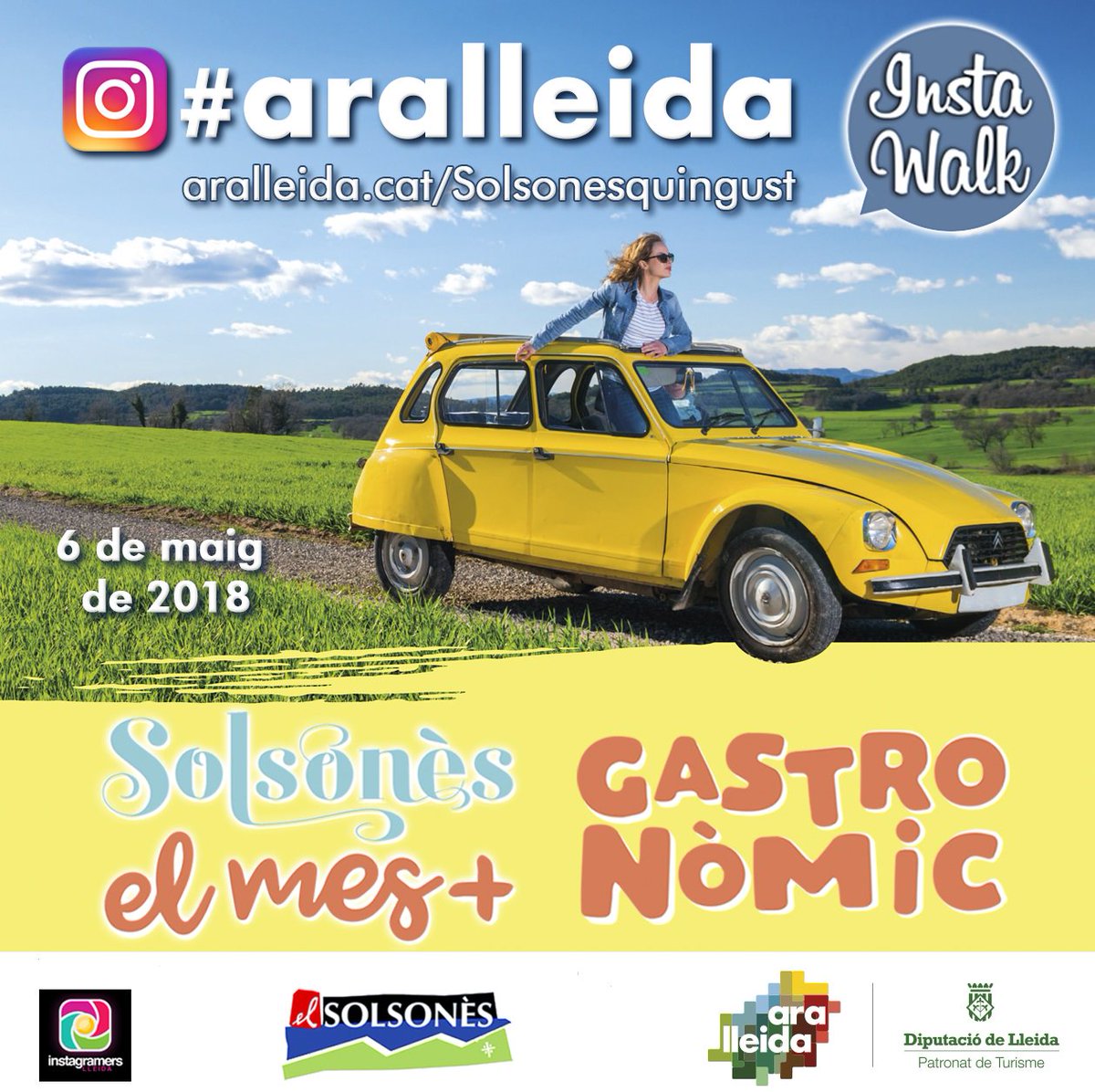 Anota una data: el diumenge 6 de maig tenim un pla per a tu! Anem d'Instawalk pel #Solsonès per conèixer el seu mes + gastronòmic! Camina per Sant Llorenç de Morunys i immortalitza aquests moments en la teva galeria d'Instagram. Info per inscripció: bit.ly/2HrFiHW