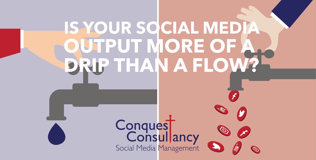 conquestsocial's tweet image. Is your #socialmedia more of a drip than a flow?