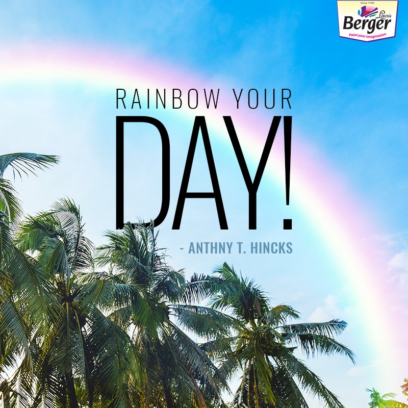 BergerPaintsInd's tweet photo. Colours of rainbow echo happiness. #ColourQuote https://t.co/Pv8uVyFPv6
