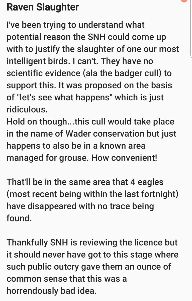clare_harte's tweet photo. I thought these agencies are supposed to act in the interest of all wildlife not disguise murder as conservation. Shooting one species to save another is not on and needs to stop! @nature_scot @RaptorPersScot @RaptorPolitics https://t.co/nDknmUUkSG