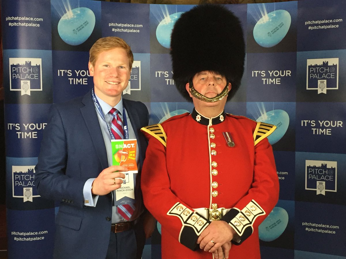 SnactNow's tweet photo. Our co-founder Michael had a superb time at the @pitchatpalace event yesterday, as did our fruit jerky! ππ Thank you so much @pitchatpalace and @TheDukeOfYork for having us! #pitchatpalace https://t.co/MCQ3bhmf8s