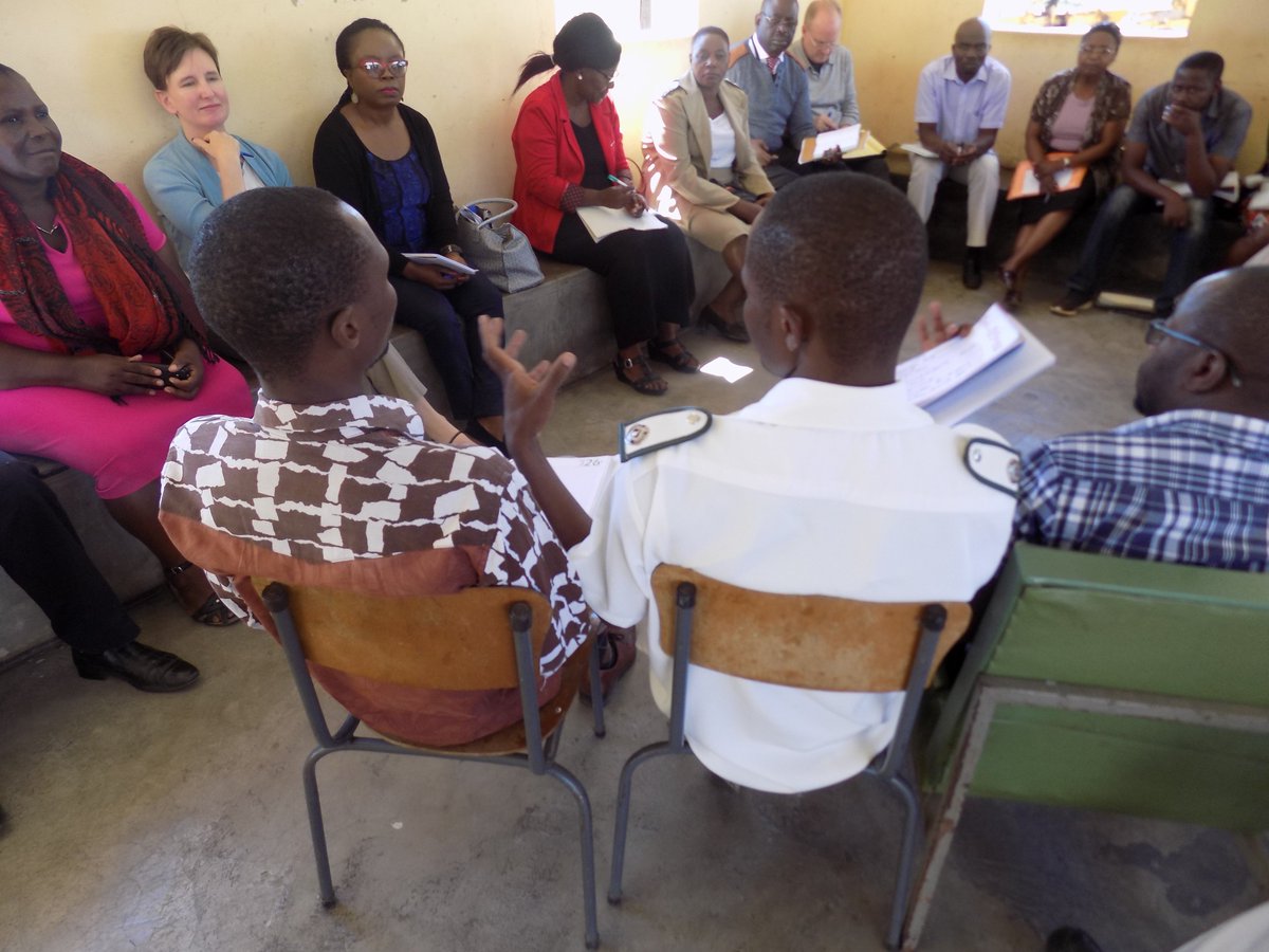 hospaz's tweet photo. The Sister in Charge at Gavhunga Clinic in Mhondoro explaining how e #HOSPAZ Community Facility Linkages Model works. The model is an efficient tool of ensuring that OVC assessed for HIV risk are linked to the Clinic 4 testing @USAID @APCAssociation @TrueColoursTrus #impact https://t.co/BgGIoJaNKZ