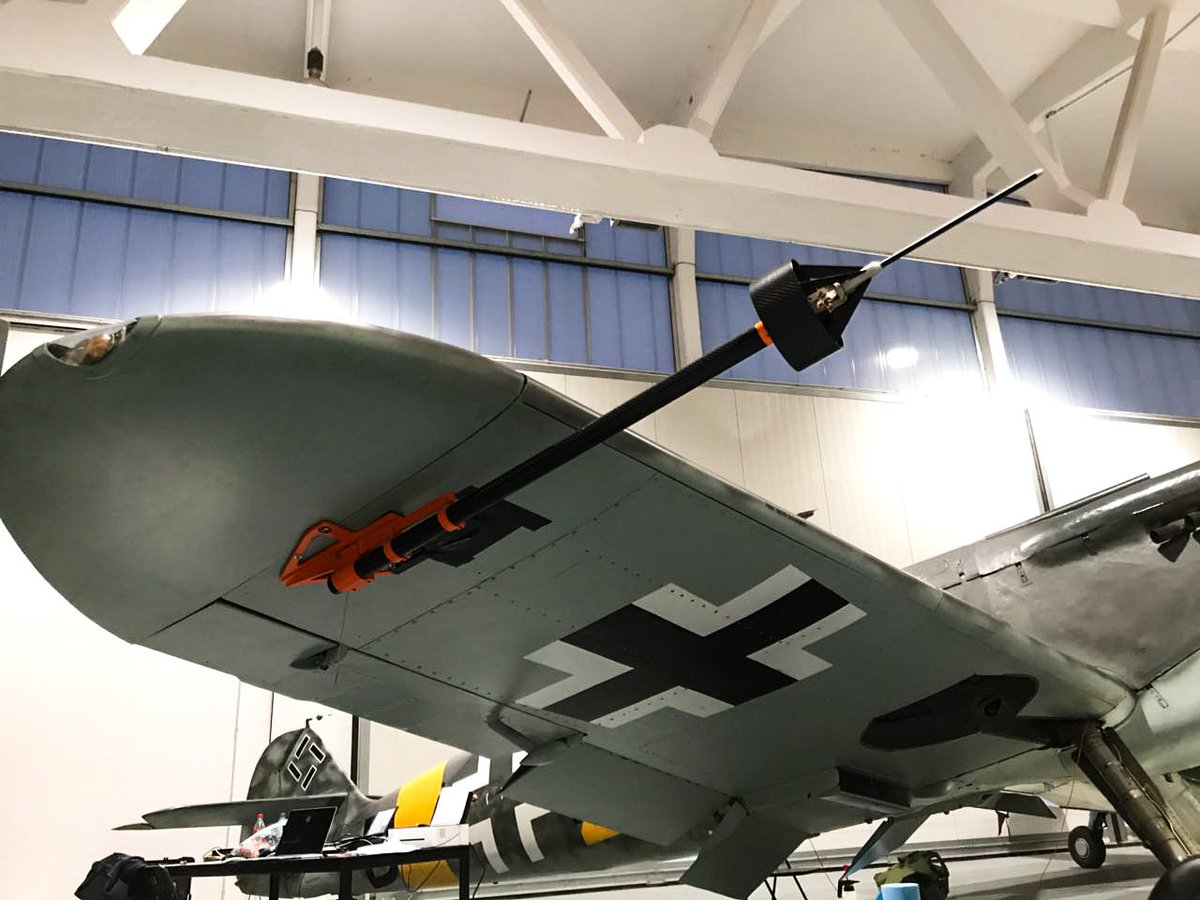 FlightReiser's tweet photo. The flight test instrumentation is ready to fly and collect all necessary data.
#Flighttest #BF109 #hangar10 https://t.co/45GfbS7q7J