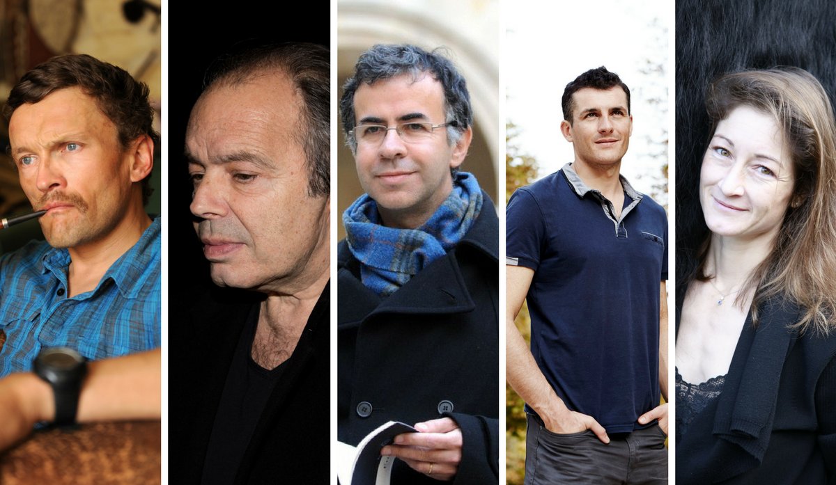 GrandeLibrairie's tweet image. Retrouvez Sylvain Tesson, Philippe Djian, Éric Faye, Cédric Gras et Nanoucha Van Moerkerkenland ce soir sur le plateau de La @GrandeLibrairie ! #LGLf5