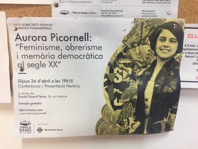 IB_Dona's tweet photo. Coneix el que va representar la figura d’Aurora Picornell durant la repressió franquista. Avui, a Inca, dins el Cicle sobre “Drets i llibertats fonamentals”, es tractarà  l’impacte social i polític que va tenir una de les principals activistes del segle XX. #Inca #llibertat https://t.co/c4TjPtq8np