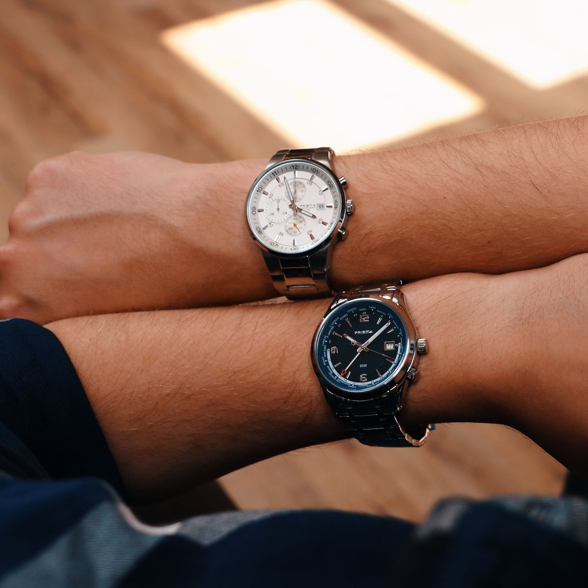 #Choices , would you go for white or blue? #watches #horloges #PrismaMoments